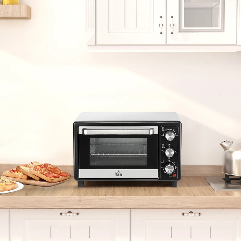 Homcom Mini Convection Oven 16L Grill, Toaster Oven & Temperature Knobs 1400W