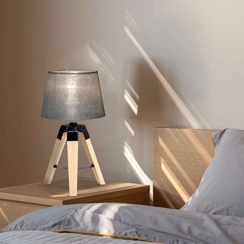 HOMCOM 40W Tripod Base Table Lamp Living Room Night Lighting Bedside Desk Decor