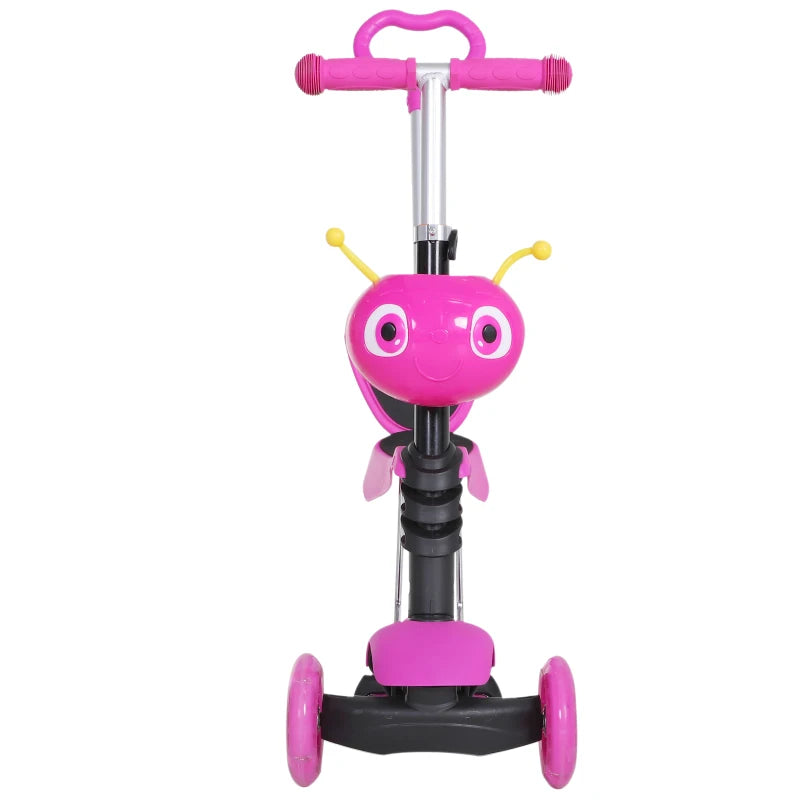 5-in-1 Baby Kick Push Scooter LED Flashing Wheels Adjustable Toddlers, Age 1-8