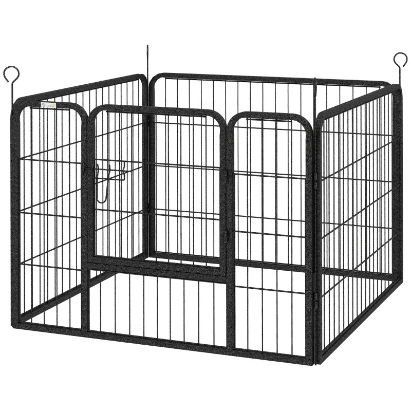 Pawhut 4 Panel Puppy Pen, Foldable Dog Kennel Indoor Outdoor Use 82Lx82Wx60H(cm)
