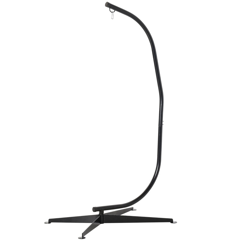 360° Hammock Chair Stand Only Heavy Duty Metal CStand Indoor or Outdoor, Outsunny