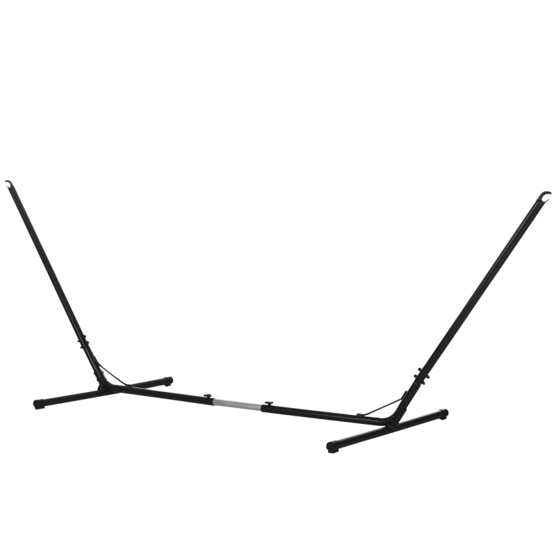 Outsunny 12ft Hammock Stand Adjustable Universal Fit Garden Camping Picnic,Black