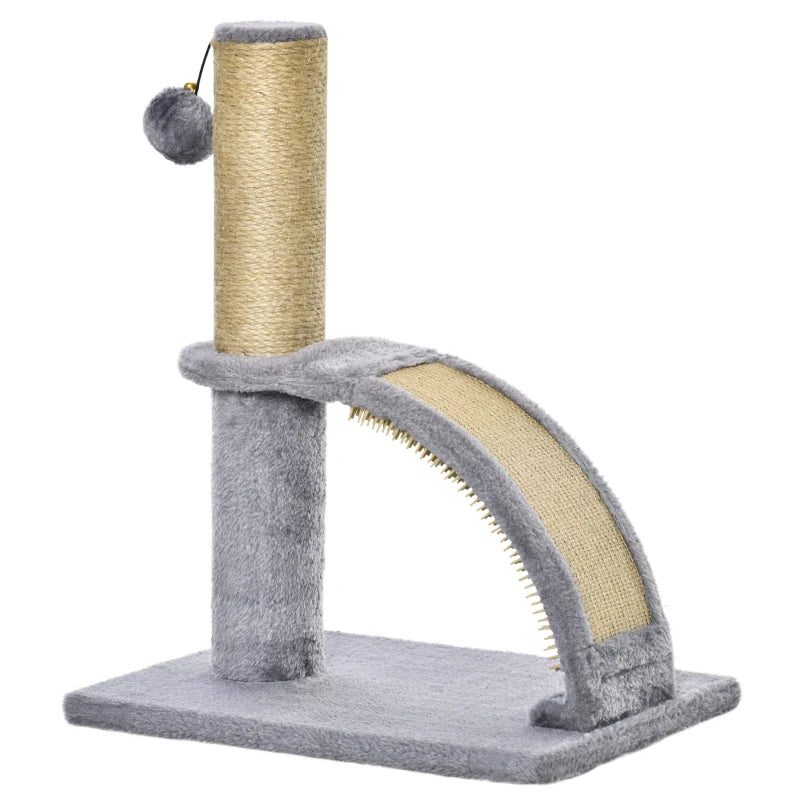 New Cat Tree Climbing Activity Center w/ Massage Board Hanging Ball Jute, Pawhut