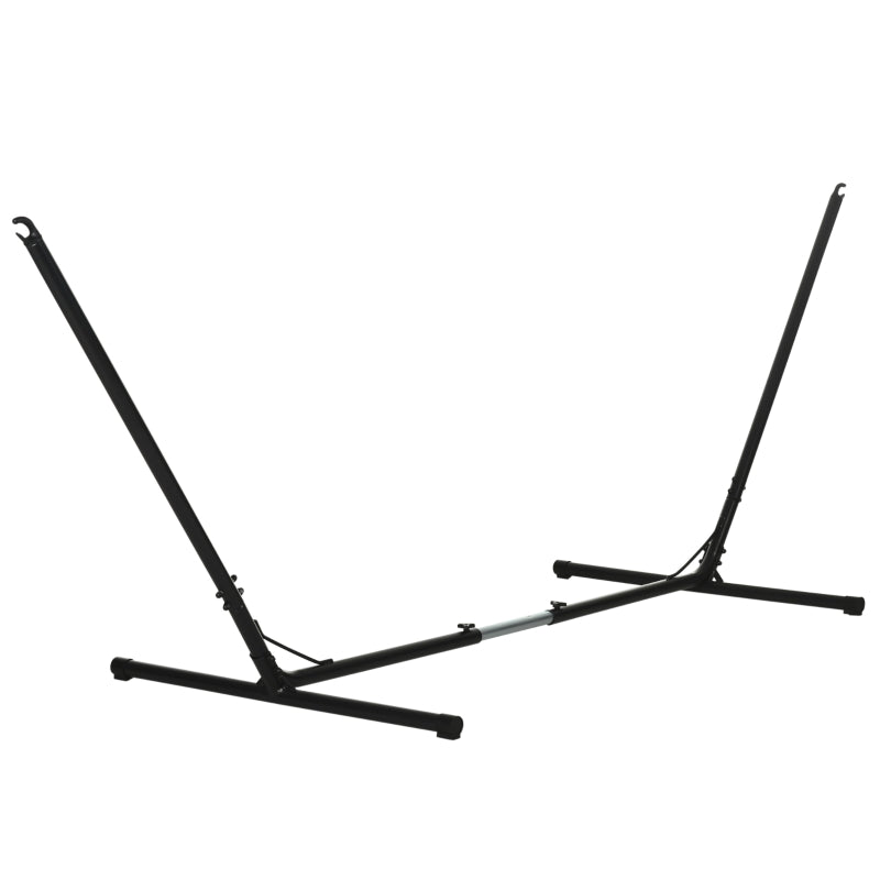 Outsunny 12ft Hammock Stand Adjustable Universal Fit Garden Camping Picnic,Black