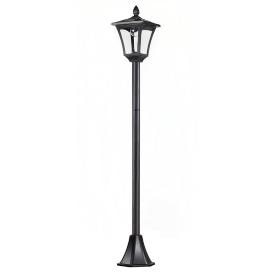 Outsunny Traditional Solar PoweredVictorian Style Lamp Post | IP44 | 160cm-Black