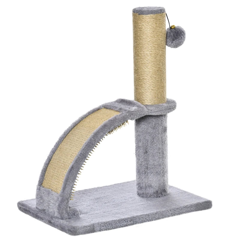 New Cat Tree Climbing Activity Center w/ Massage Board Hanging Ball Jute, Pawhut