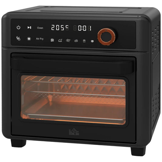 HOMCOM 2 in 1 Air Fryer Oven 13-L Oven Countertop Convection Oven 1200W | Black