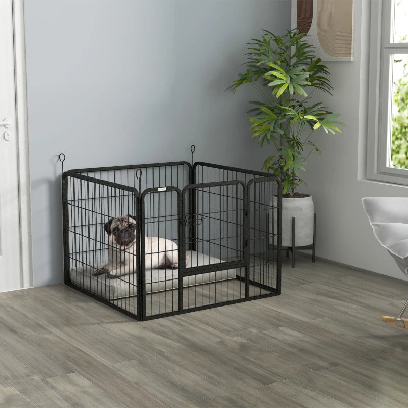 Pawhut 4 Panel Puppy Pen, Foldable Dog Kennel Indoor Outdoor Use 82Lx82Wx60H(cm)