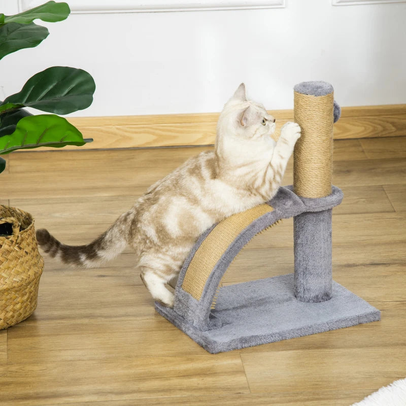 New Cat Tree Climbing Activity Center w/ Massage Board Hanging Ball Jute, Pawhut