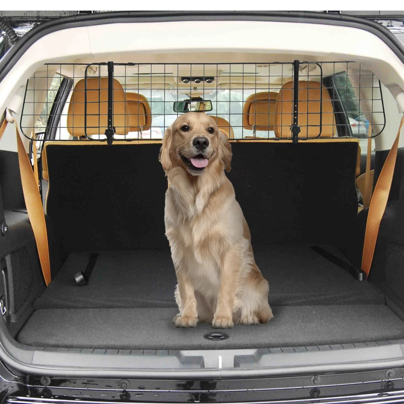 PawHut Heavy Duty Pet Dog Car Barrier Adjustable Ventilated Mesh Wire Guard,1 Pcs