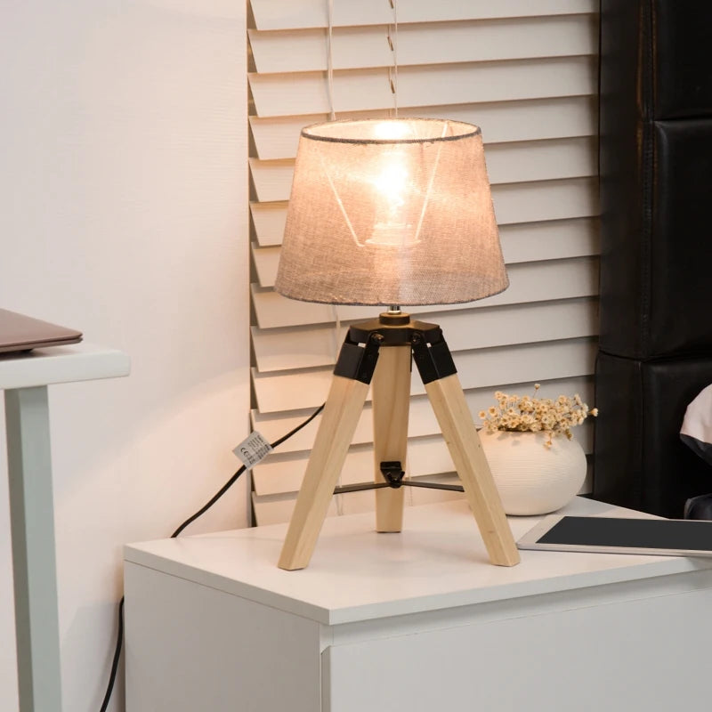 HOMCOM 40W Tripod Base Table Lamp Living Room Night Lighting Bedside Desk Decor