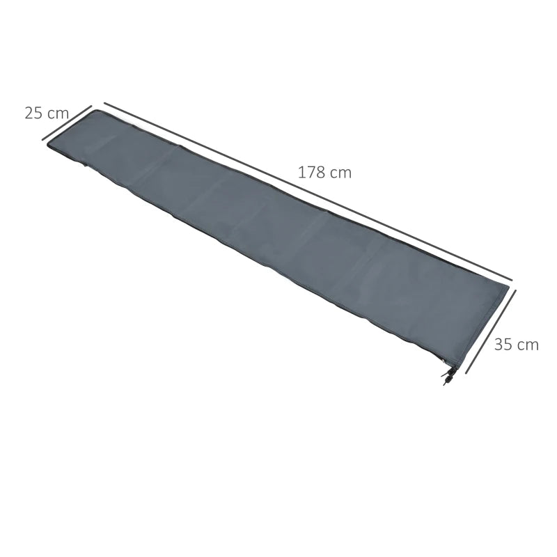 OutSunny Garden Offset Umbrella Parasol Protector Waterproof Cover | Grey 1 Pcs