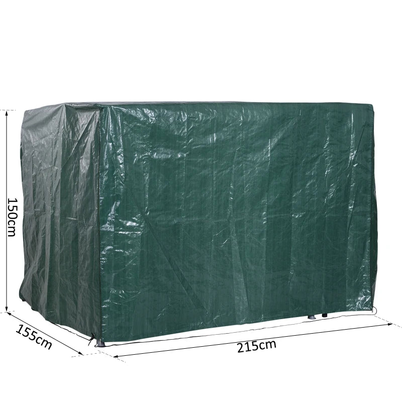 Outsunny PE Large Patio Swing Chair Cover&Protector Outdoor, 215Lx155Wx150H (cm)