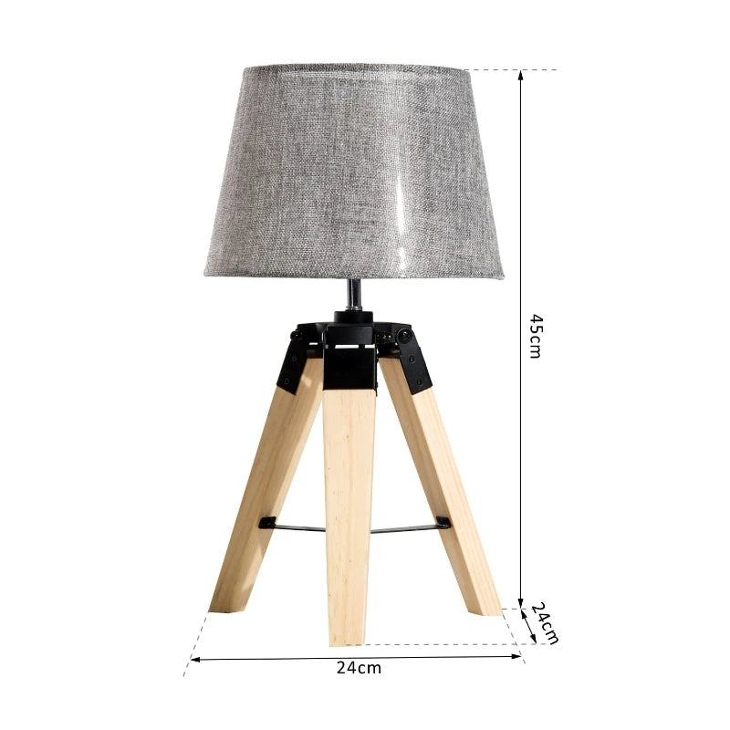 HOMCOM 40W Tripod Base Table Lamp Living Room Night Lighting Bedside Desk Decor