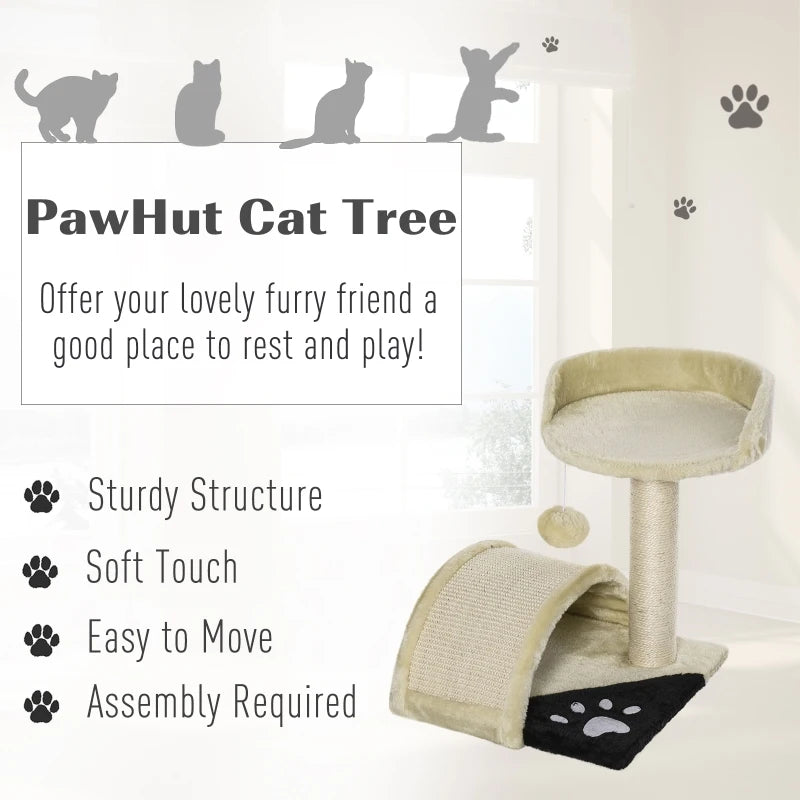 Pawhut Cat Tree Kitten Scratching Scratcher Sisal Home Play Rest Activity Centre