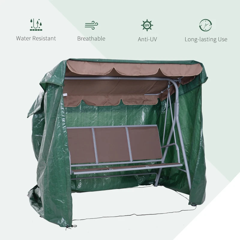 Outsunny PE Large Patio Swing Chair Cover&Protector Outdoor, 215Lx155Wx150H (cm)