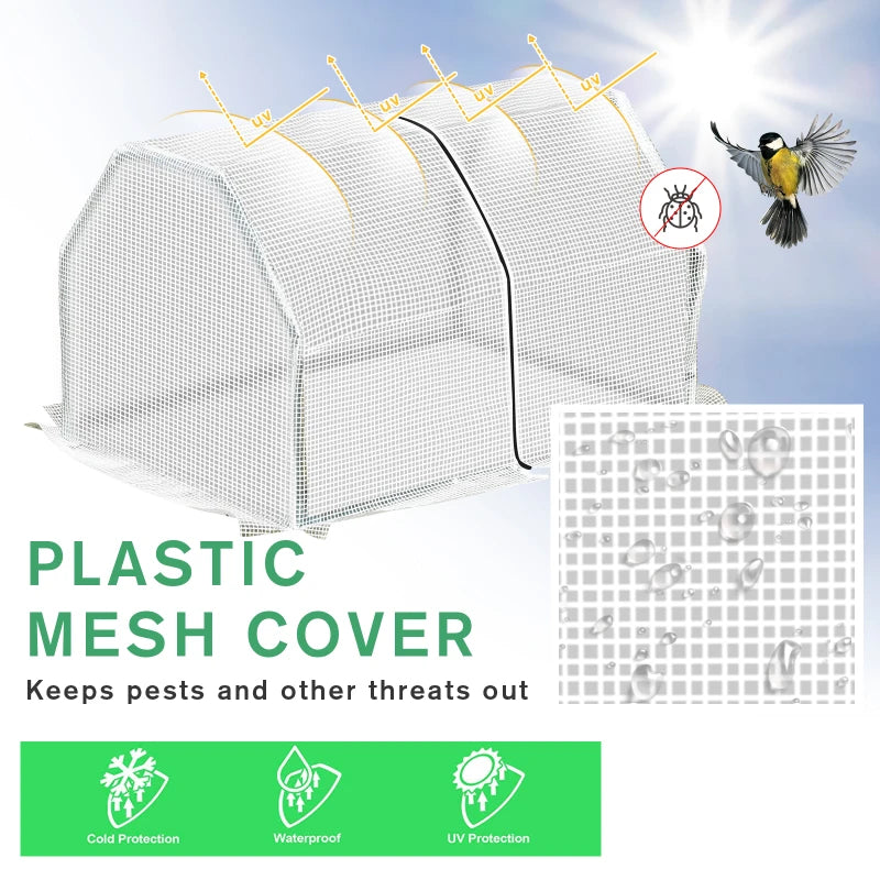 Outsunny Mini Cover w/ Steel Frame Greenhouse Grow House | 99x71x60 cm , White