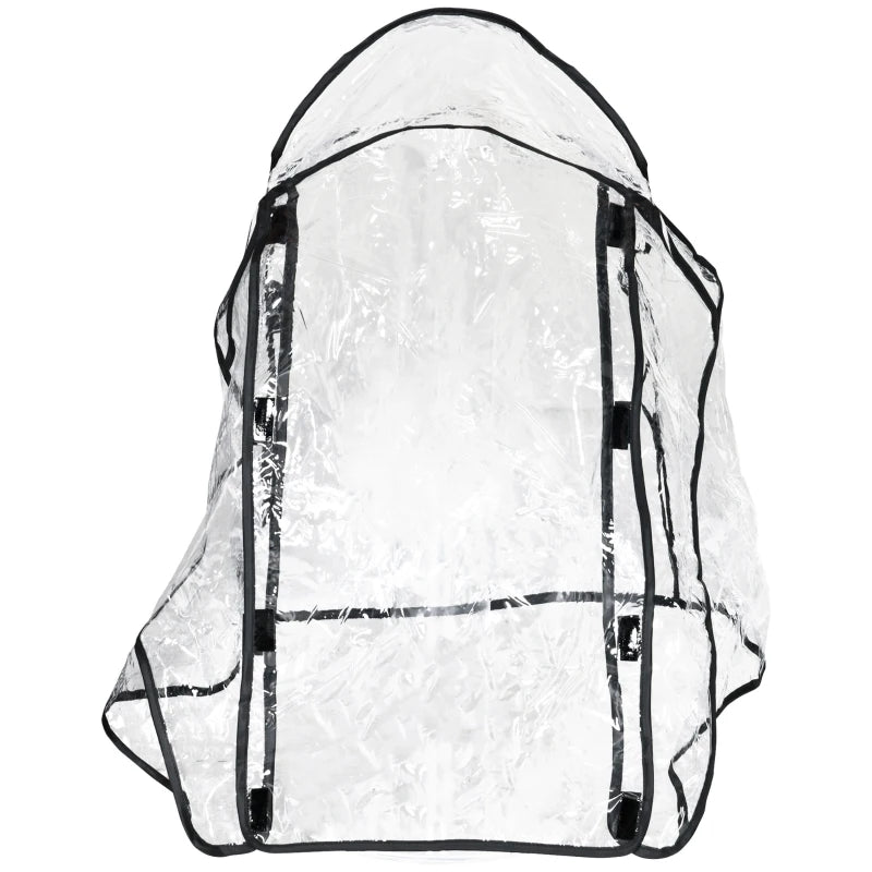 Pawhut Waterproof Rain Cover For Dog Pram Rain Cover with Front Rear Entry, 1 Pcs