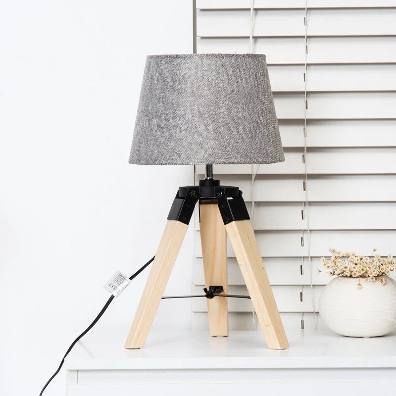 HOMCOM 40W Tripod Base Table Lamp Living Room Night Lighting Bedside Desk Decor