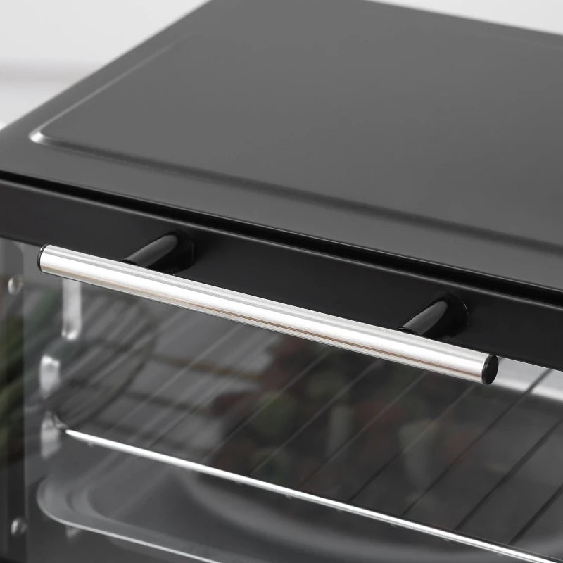9L Mini Oven Countertop Electric Grill, Toaster Oven 750W with 0-60 Timer Homcom