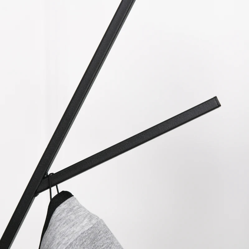 Multipurpose 180cm Free Standing Coat Rack Metal Shelf Stand Hat Hanger | Brown