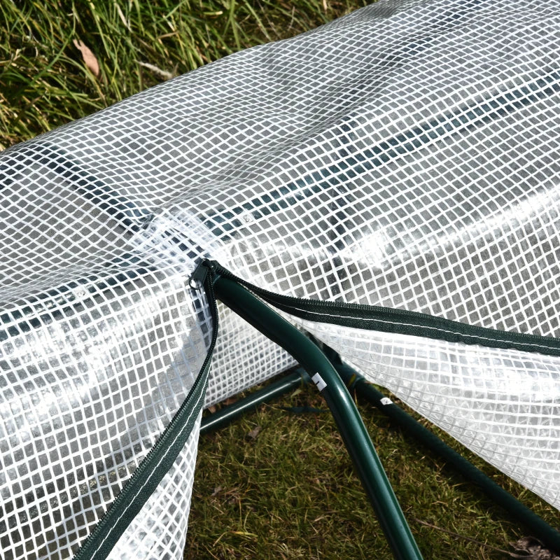 Outsunny Mini Cover w/ Steel Frame Greenhouse Grow House | 99x71x60 cm , White