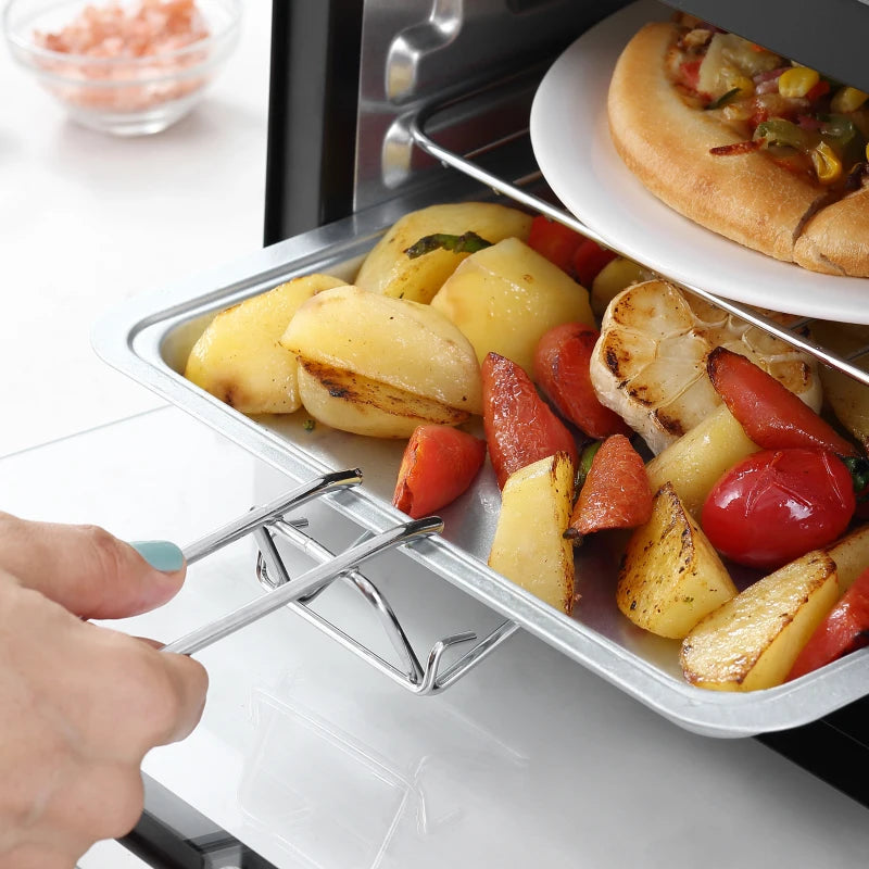 9L Mini Oven Countertop Electric Grill, Toaster Oven 750W with 0-60 Timer Homcom
