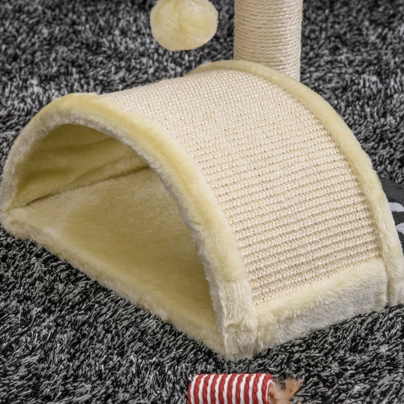 Pawhut Cat Tree Kitten Scratching Scratcher Sisal Home Play Rest Activity Centre