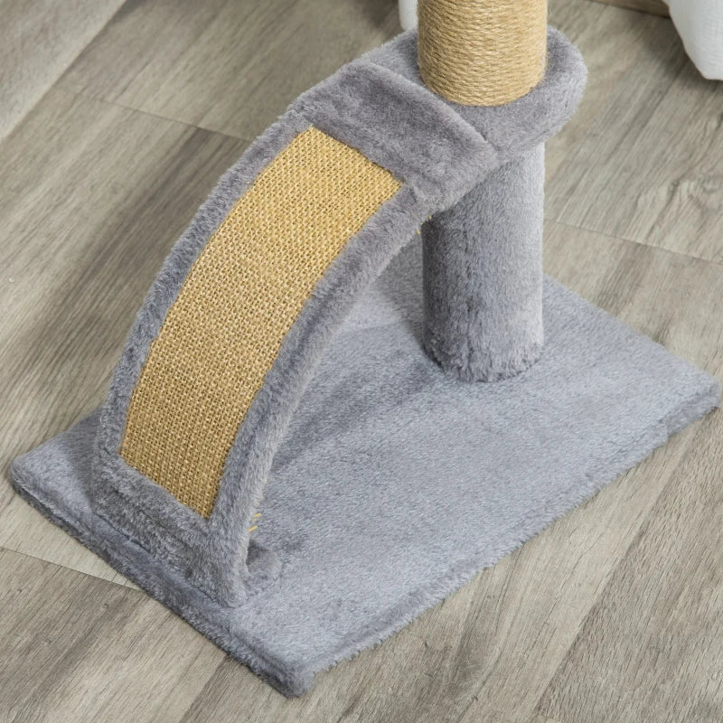 New Cat Tree Climbing Activity Center w/ Massage Board Hanging Ball Jute, Pawhut