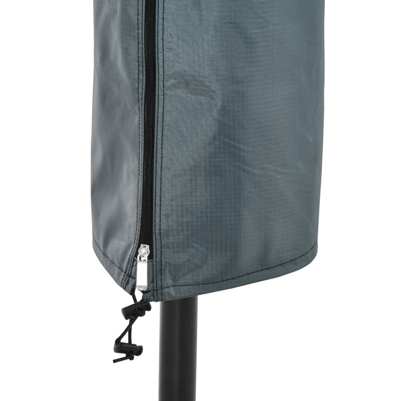 OutSunny Garden Offset Umbrella Parasol Protector Waterproof Cover | Grey 1 Pcs