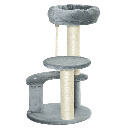 Cat Tree Scratcher Kitty Activity Play Center Post 2 Perch | Hanging Sisal Rope