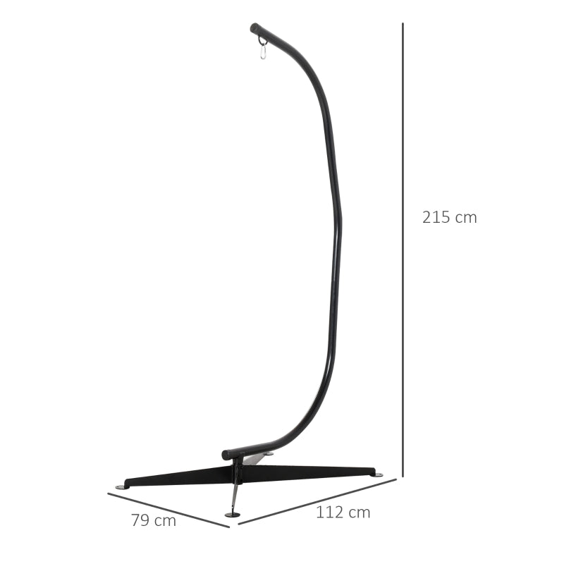 360° Hammock Chair Stand Only Heavy Duty Metal CStand Indoor or Outdoor, Outsunny