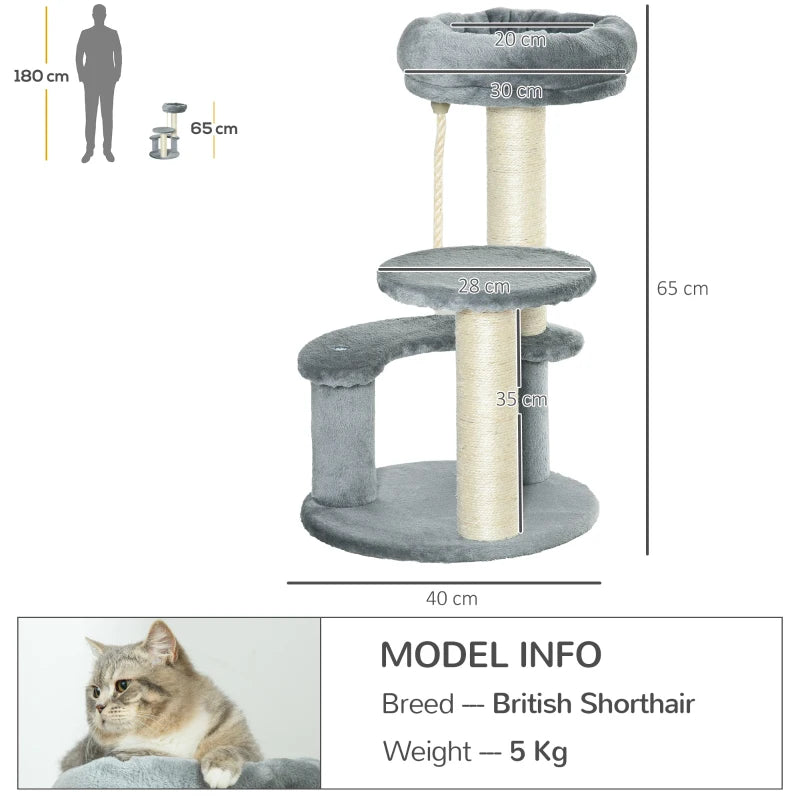 Cat Tree Scratcher Kitty Activity Play Center Post 2 Perch | Hanging Sisal Rope