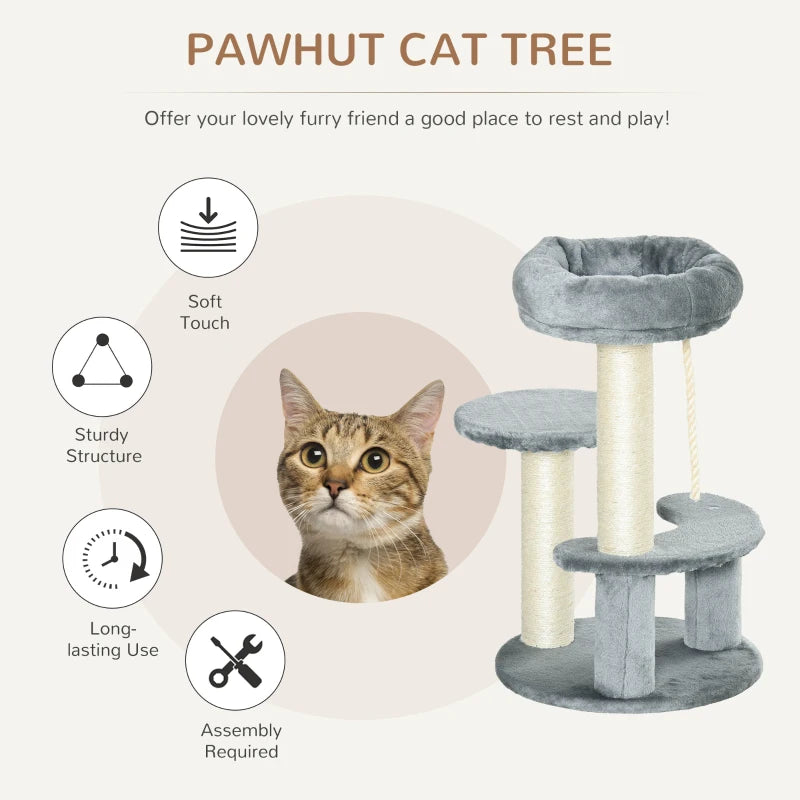 Cat Tree Scratcher Kitty Activity Play Center Post 2 Perch | Hanging Sisal Rope