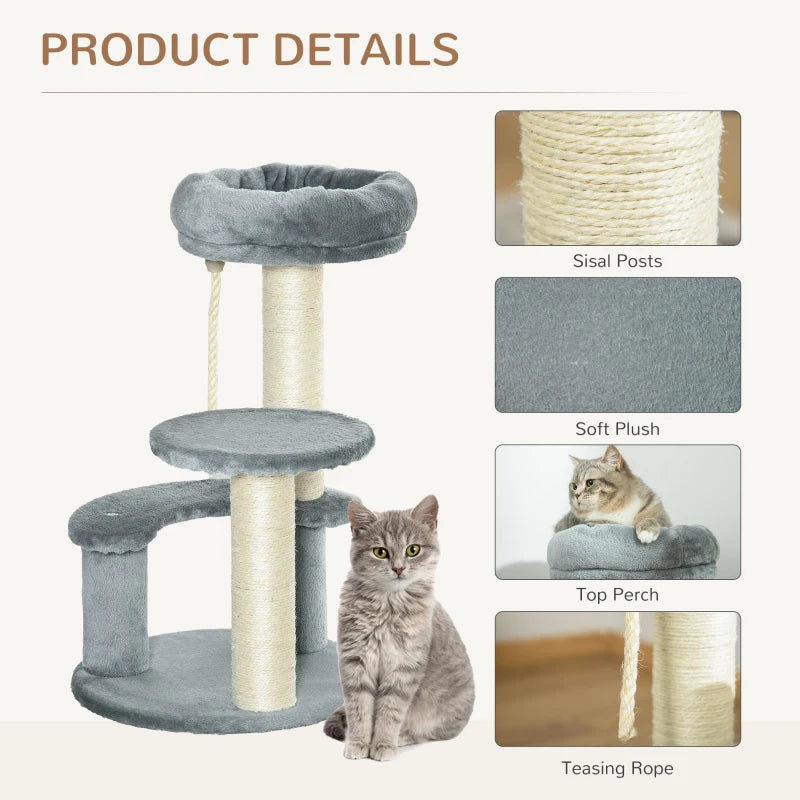 Cat Tree Scratcher Kitty Activity Play Center Post 2 Perch | Hanging Sisal Rope