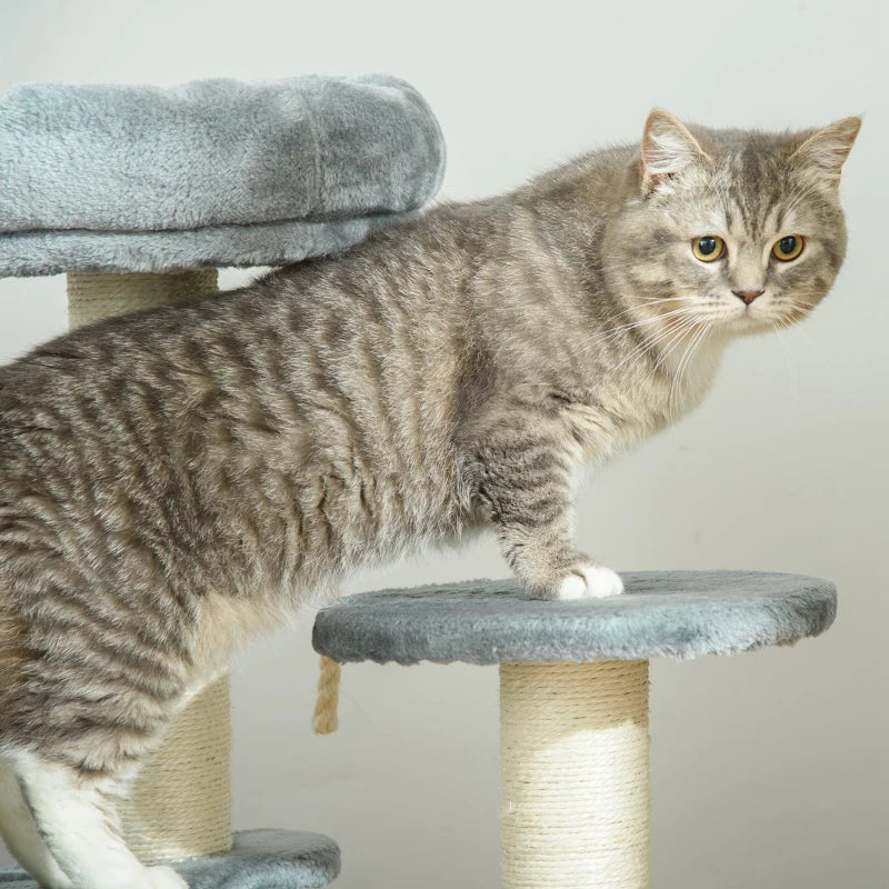 Cat Tree Scratcher Kitty Activity Play Center Post 2 Perch | Hanging Sisal Rope